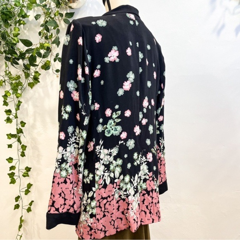 Anthropologie Merielle Kimono Floral Oversized Long Blazer Size XS S - Picture 9 of 13